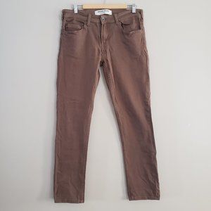 BRODY Slim Straight Leg Brown Jeans Jackson Stretch Pants 30